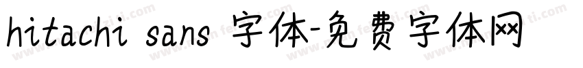 hitachi sans 字体字体转换